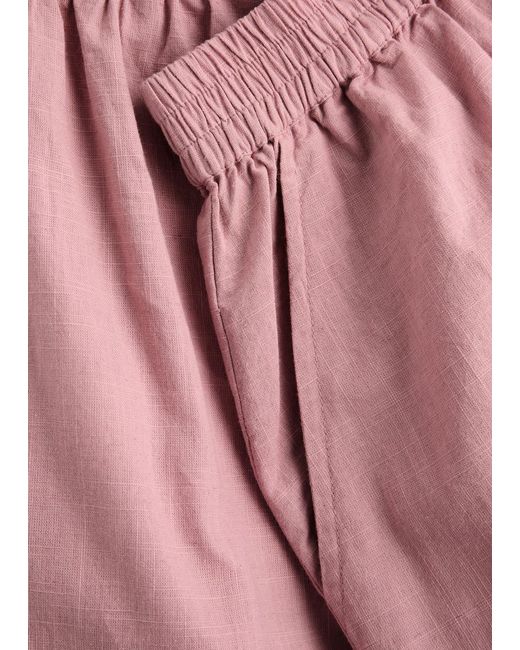 Skall Studio Pink Edgar Cotton-Blend Shorts