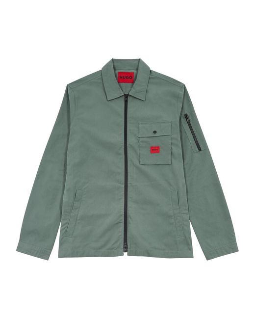 HUGO Green Cotton-Blend Overshirt for men