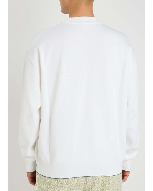 Jacquemus White La Maille Venice Cotton-Blend Jumper for men