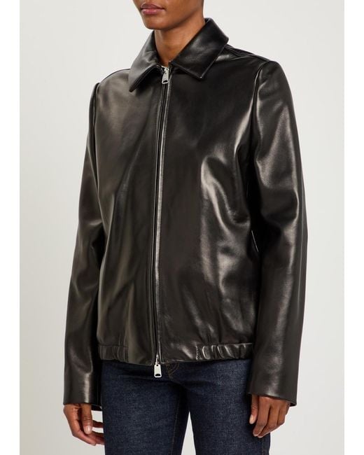 Khaite Black Jackson Leather Jacket