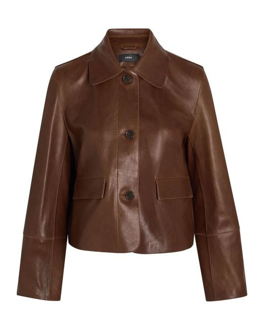 Arma Brown Fem Leather Jacket