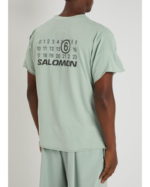 MM6 MAISON MARGIELA X SALOMON Green Logo-Printed Stretch-Jersey T-Shirt for men