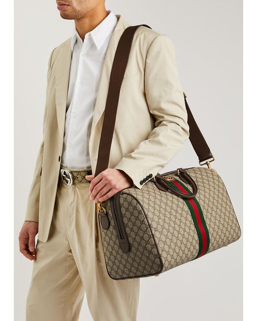 Gucci Brown Ophidia gg Monogrammed Holdall for men