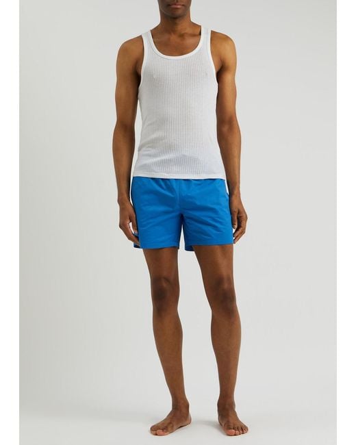 COLORFUL STANDARD Blue Shell Swim Shorts for men