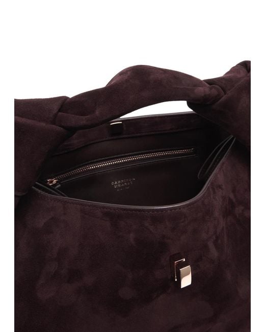 Gabriela Hearst Brown Antonia Mini Suede Top Handle Bag