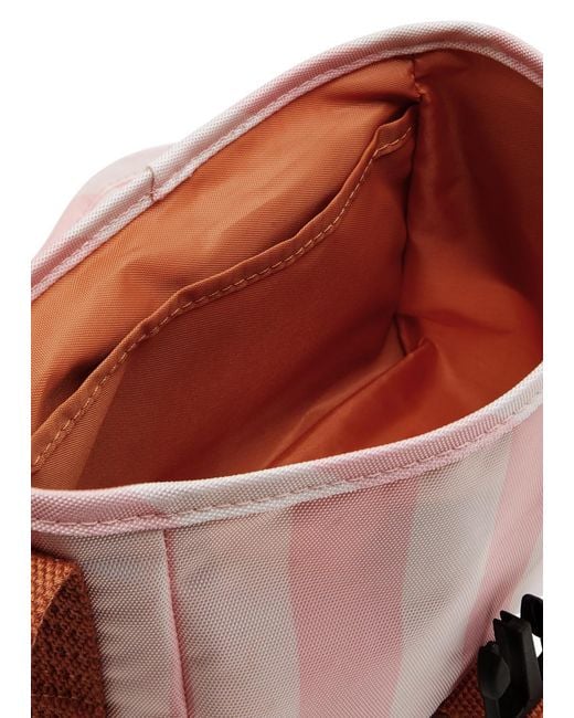 Acne Brown Messenger Mini Striped Canvas Cross-body Bag