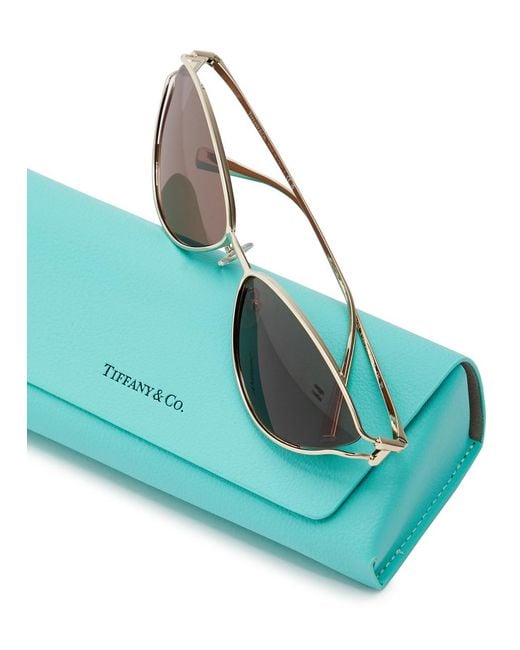 Tiffany & Co Metallic Cat-Eye Sunglasses