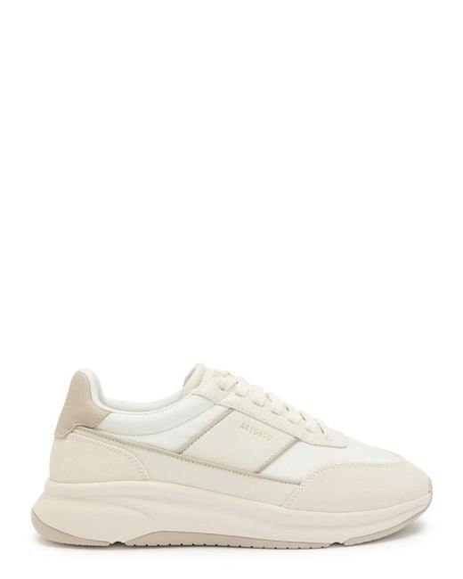 Axel Arigato White Genesis Neo Panelled Mesh-Knit Sneakers for men