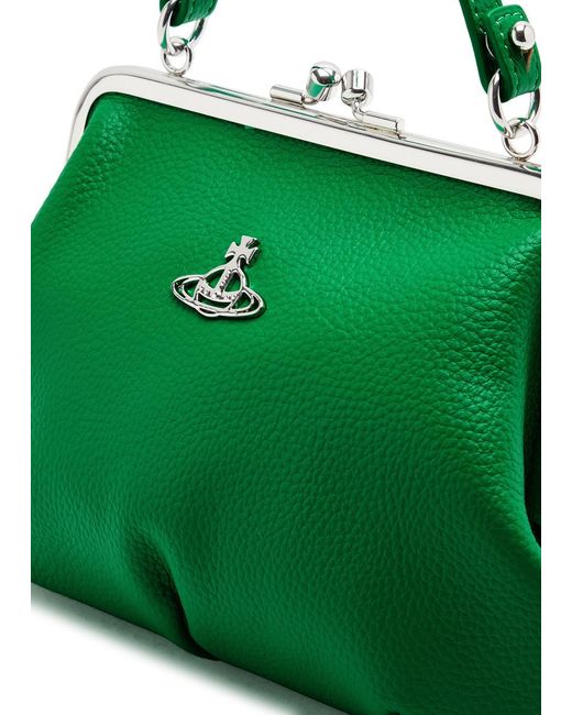 Vivienne Westwood Green Granny Frame Vegan Leather Top Handle Bag