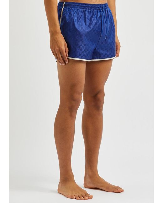 Gucci Blue gg-monogrammed Shell Swim Shorts for men