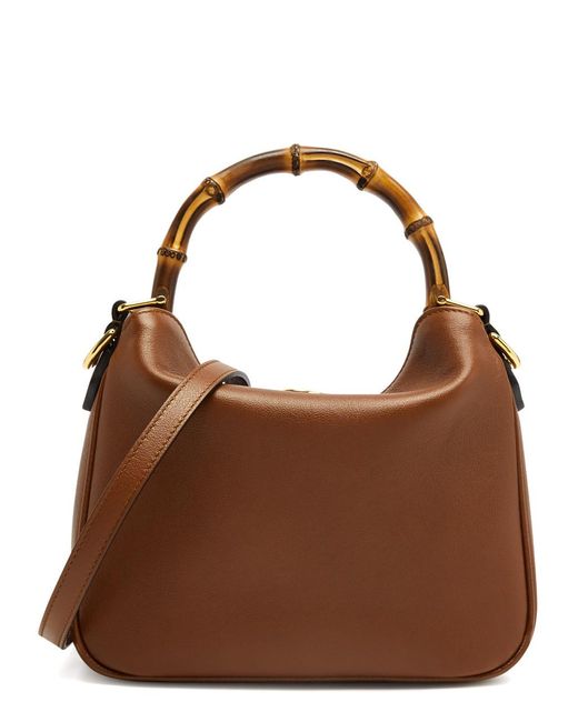 Gucci Brown Diana Small Leather Shoulder Bag