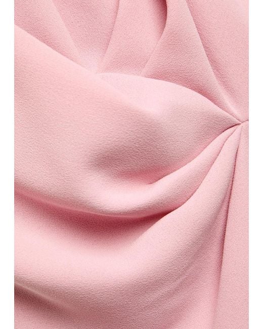 Roksanda Pink Elva Gathered Crepe Midi Dress