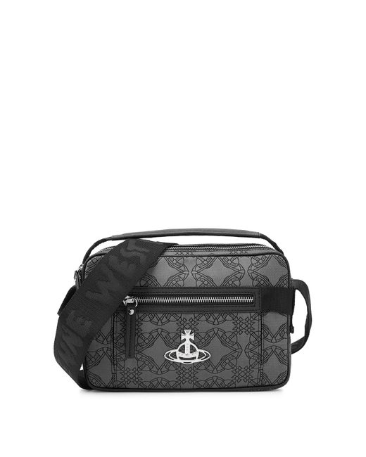 Vivienne Westwood Black Billie Logo-Jacquard Canvas Cross-Body Bag for men
