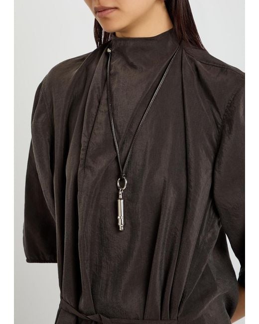 Lemaire Black Silk-Blend Midi Dress