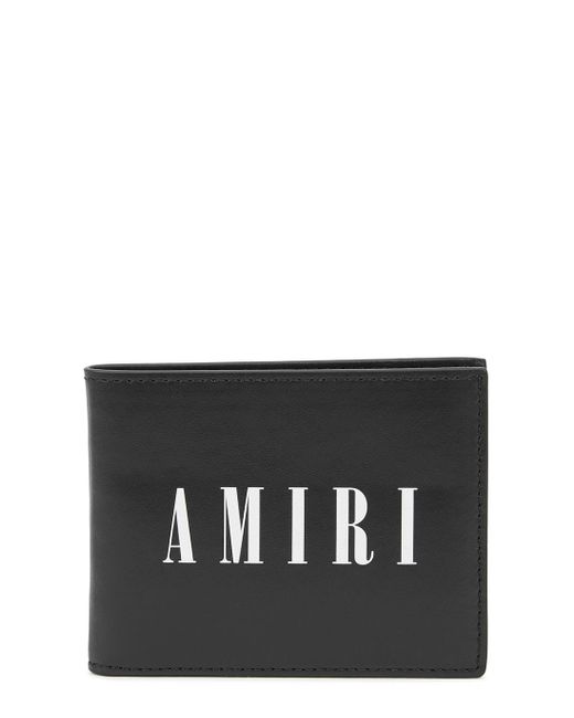Amiri Black Logo-print Leather Wallet | Lyst UK