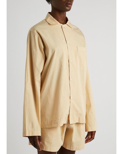 Tekla Natural Poplin Pyjama Shirt