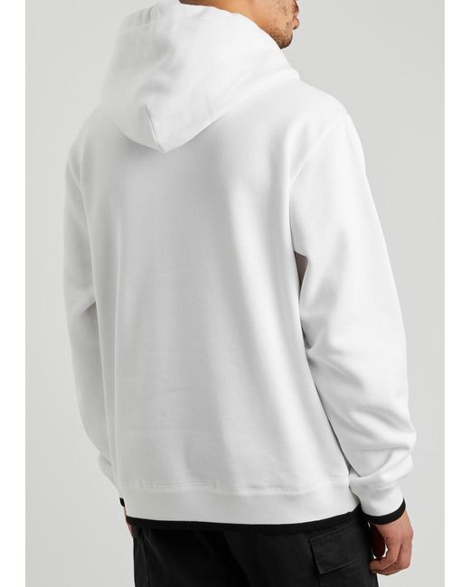 Moncler White Frgmt Hooded Cotton Sweatshirt for men