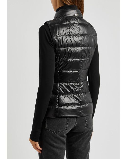 Herno Black Giulia Quilted Shell Gilet