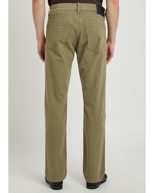 Citizens of Humanity Green Elijah Straight-Leg Stretch-Twill Trousers for men