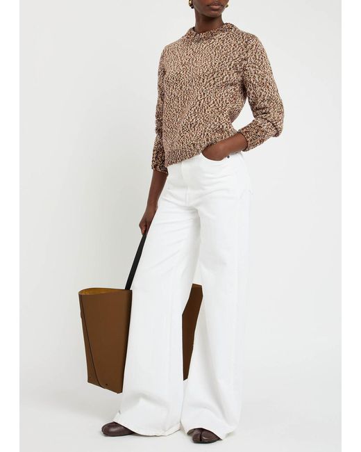 Moncler Brown Chunky Knit Wool Jumper