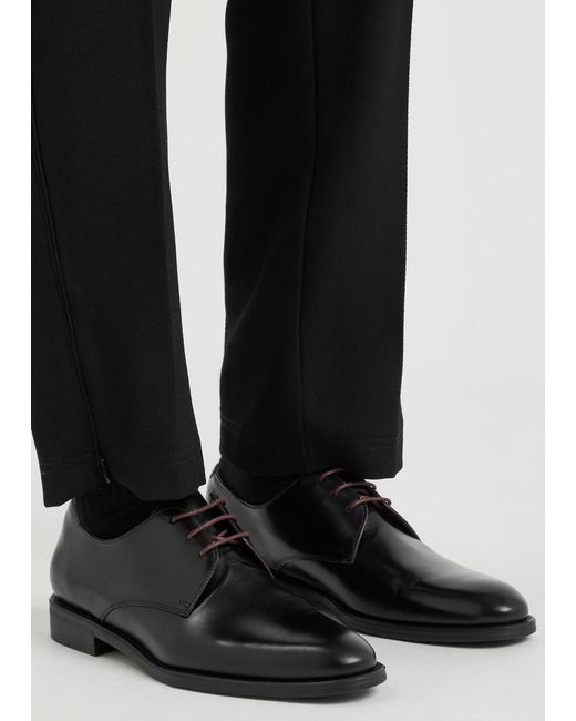 PS by Paul Smith Black Bayard Leather Derby Shoes for men