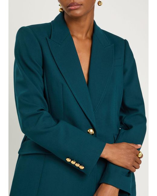 Zimmermann Green Rebellion Stretch-Wool Blazer