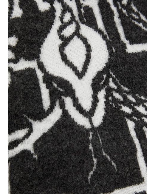 Vivienne Westwood Black Armour Intarsia Alpaca-blend Corset Top