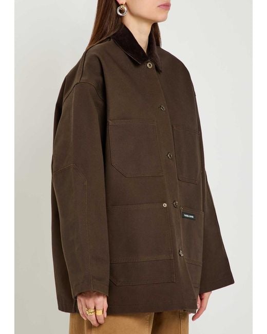 Canada Goose Brown Beaumont Corduroy-Collar Canvas Coat