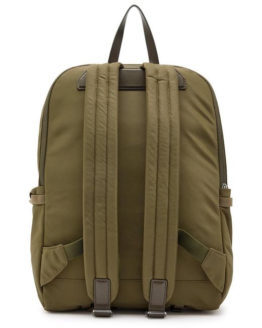 Paul Smith Green Logo-Embroidered Nylon Backpack for men