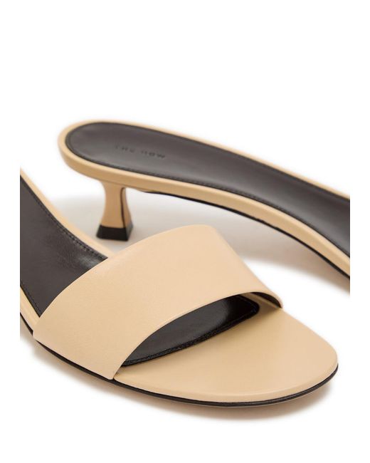 The Row Natural Combo 40 Leather Sandals