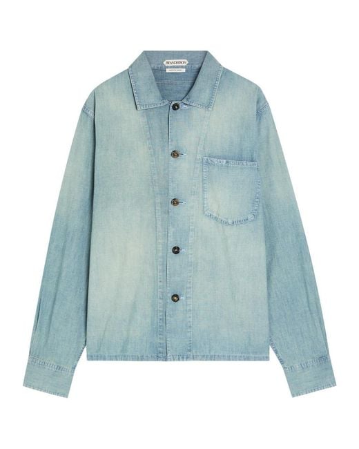J.W. Anderson Blue Chambray Denim Shirt for men