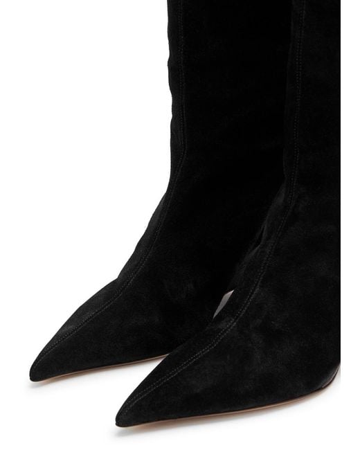 Paris Texas Black Nina 50 Suede Knee-High Boots