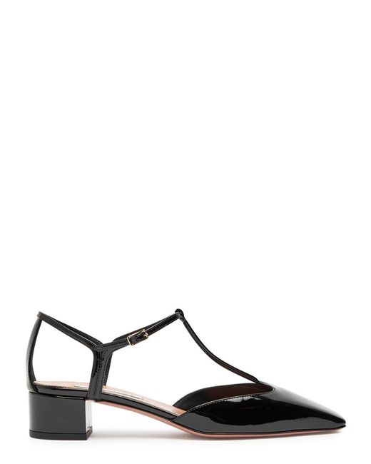Aquazzura Black Sorbonne 35 Patent Leather Pumps