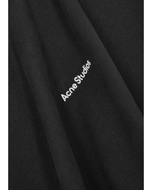 Acne Black Edi Logo-print Cotton Sweatshirt