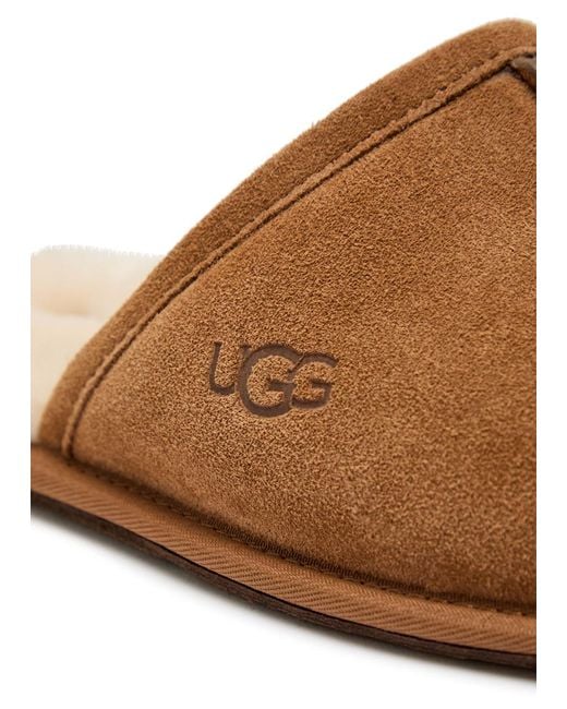 Ugg Brown Scuff Suede Slippers for men