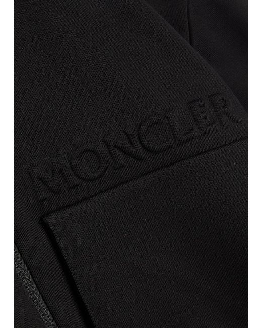 Moncler Black Embossed-Logo Cotton Jacket for men