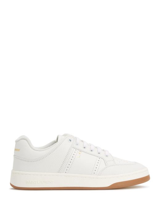 Saint Laurent White Sl61 Leather Sneakers