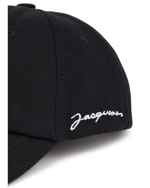 Jacquemus Black La Casquette Cotton Cap