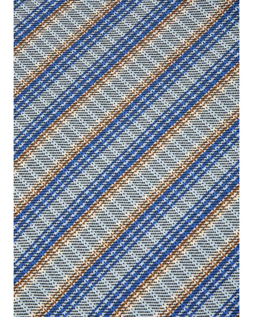 Paul Smith Blue Striped Cotton-Blend T-Shirt for men