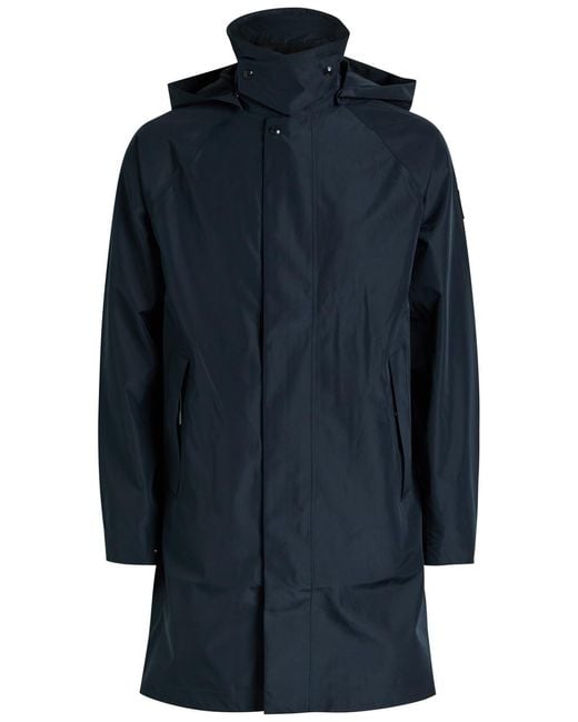 Belstaff Blue Force Hooded Tritech Shell Coat for men