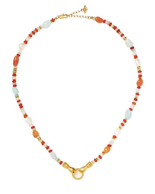 Missoma Natural X Harris Reed In Good Hands Beaded Necklace