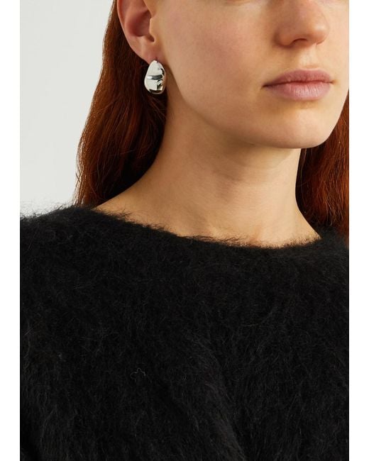 BY PARIAH White Luna Small Sterling Drop Earrings