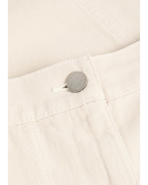 Eileen Fisher Natural Wide-Leg Cotton Trousers
