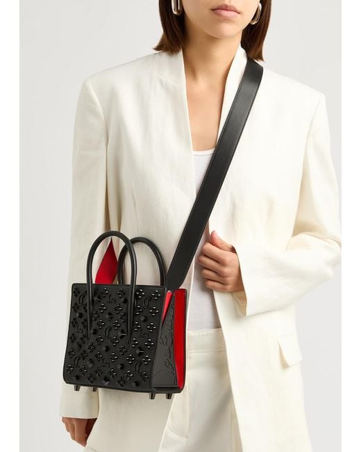 Christian Louboutin Paloma Mini Embellished Top Handle Bag in Black Lyst UK