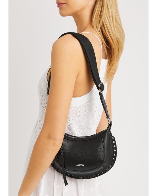 Isabel Marant Black Mini Moon Leather Shoulder Bag