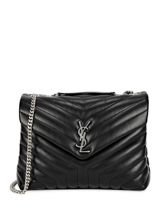 Saint Laurent Black Loulou Quilted Leather Shoulder Bag