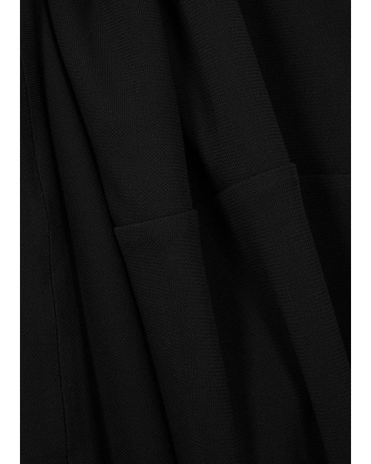Khaite Black Trina Jersey Midi Dress