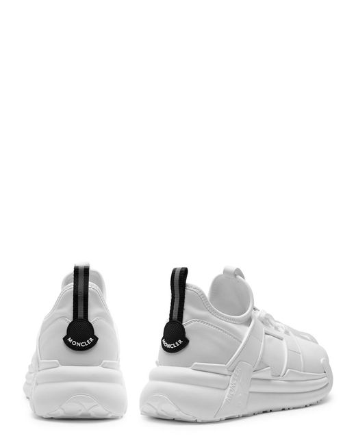 Moncler White Lunarove Runners Panelled Neoprene Sneakers for men