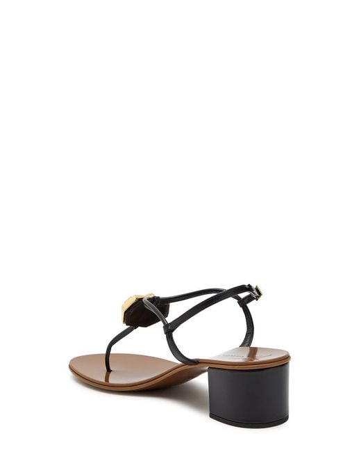 Giuseppe Zanotti Brown Rock 40 Crystal-Embellished Leather Sandals