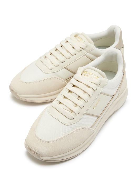 Axel Arigato White Genesis Neo Panelled Mesh-Knit Sneakers for men